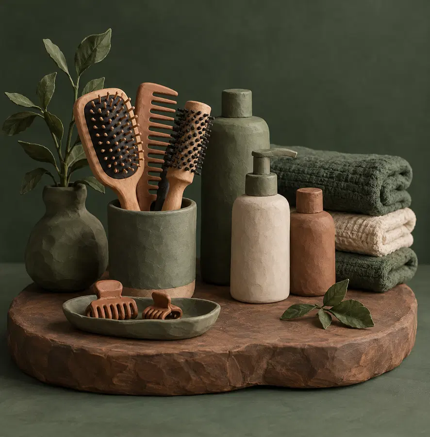 Illustration of beauty businesses equipment and workspace